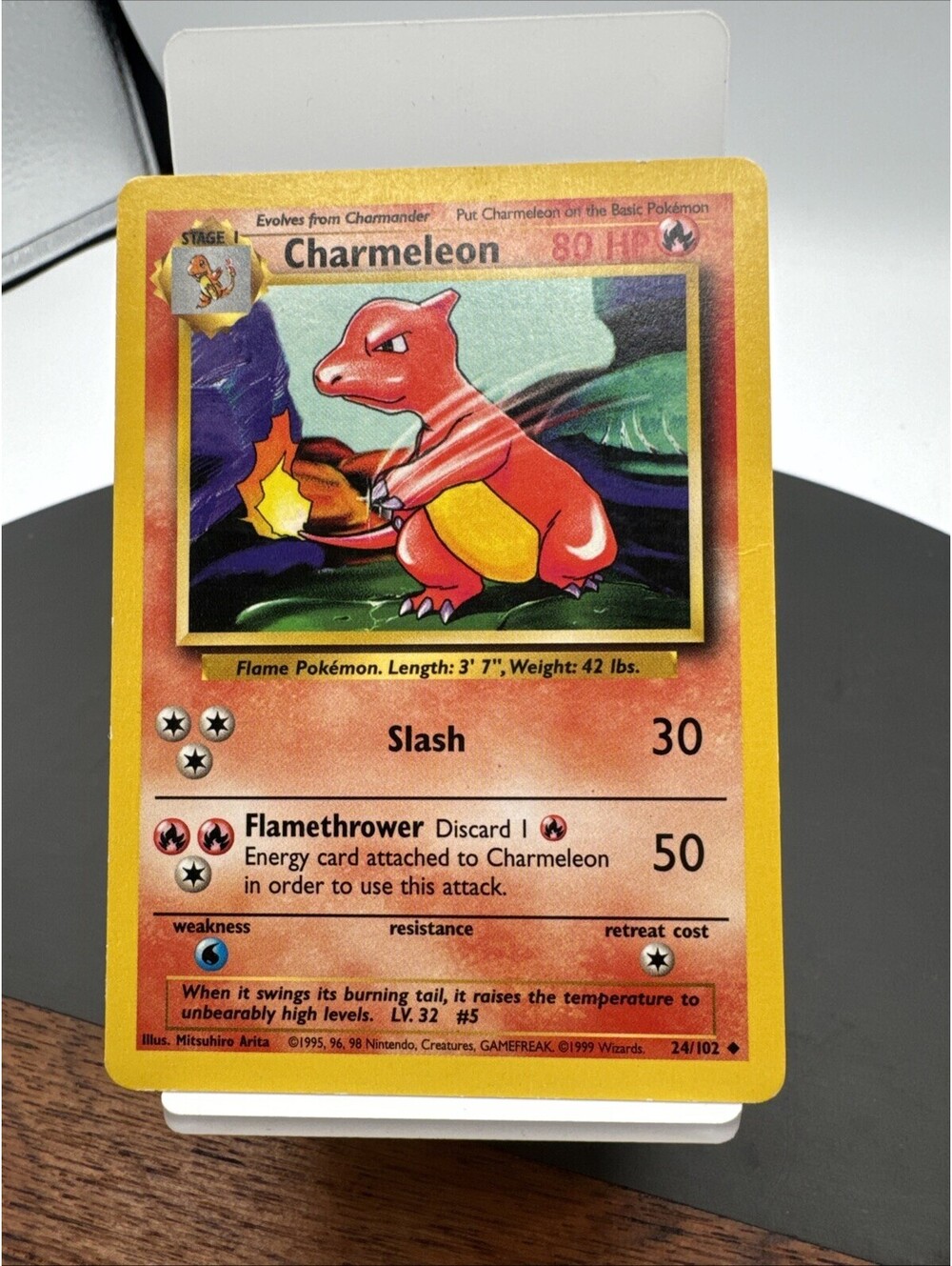 Pokémon TCG Charmeleon Shadowless Card 24/102 1999 Base Set